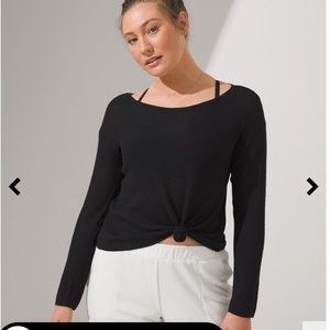 NWT SomaWKND Eco Yarn Bateau-Neck Sweater Black